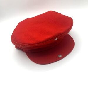 Vintage Pendleton Red Wool Newsboy Cap M Made in USA